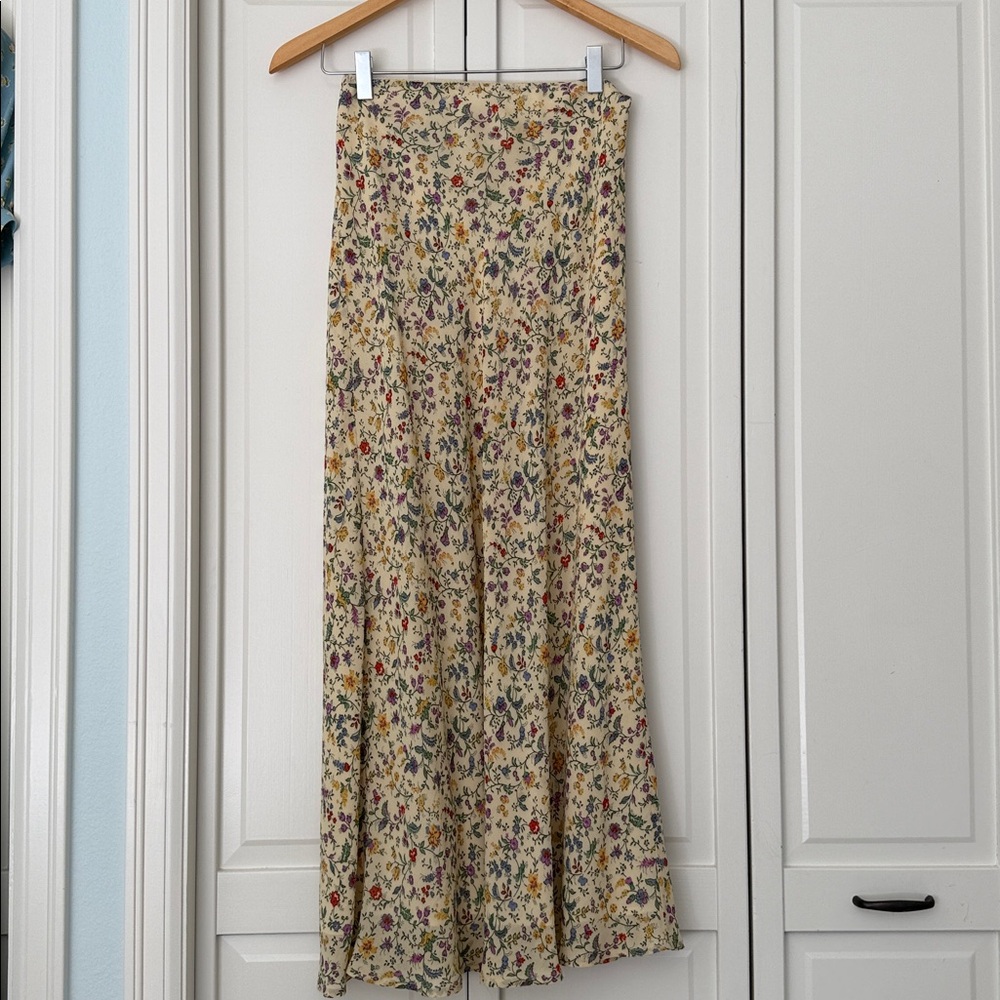 Reformation Floral Print Maxi Skirt